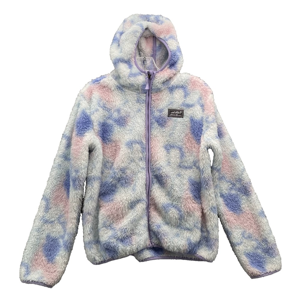 Eddie Bauer Jacket Girls‎ Large Pastel Fleece Hoodie Gorpcore Outdoor Fall Cute